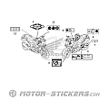 Honda NC750X 2014 - Etiquetas de precaución