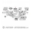 Honda NC750X 2014 - Etiquetas de precaución