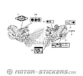Honda NC750X 2015 - Etiquetas de precaución