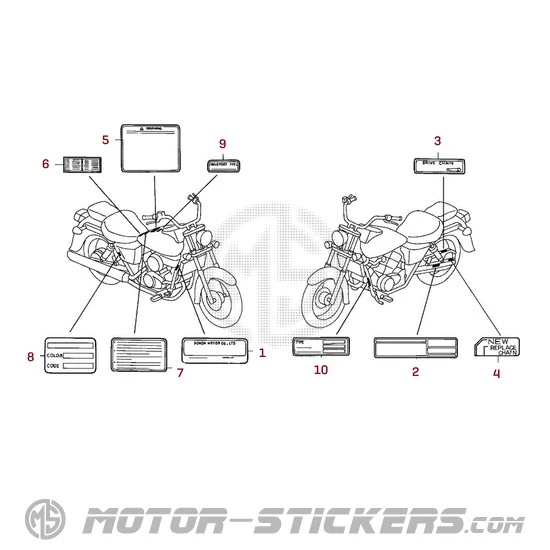 Honda VT125C SHADOW 2000 - Warnhinweise
