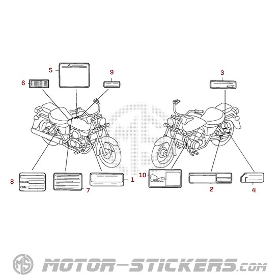 Honda VT125C SHADOW 2004 - Warnhinweise