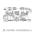 Honda VT600C SHADOW 1996 - Etiquetas de precaución