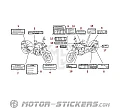 Honda VT600C SHADOW 1998 - Etiquetas de precaución