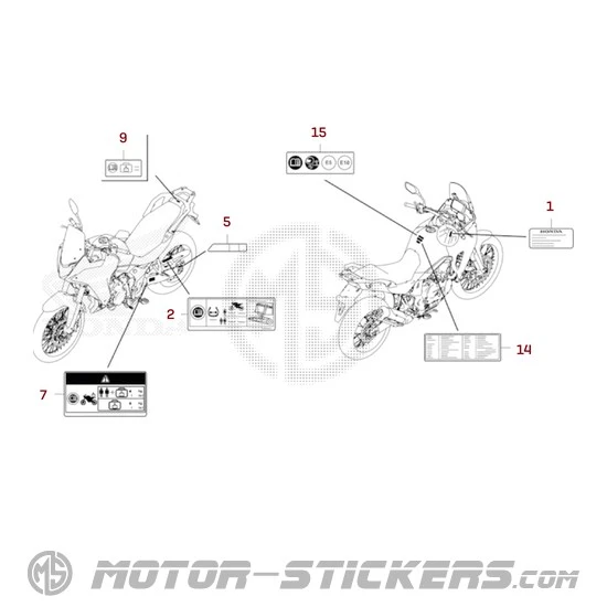 Honda XL750 TRANSALP 2026 - Warnhinweise