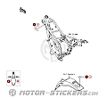 Kawasaki KDX200 1996 - Etiquetas de precaución