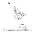 Kawasaki KDX200 2004 - Etiquetas de precaución