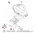 Kawasaki Ninja 300 2013 - Etiquetas de precaución