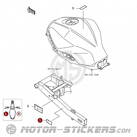 Kawasaki Ninja 300 2016 - Waarschuwingslabels