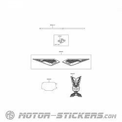Kawasaki NINJA 500 I EX500 2025 - Autocollants optionnels