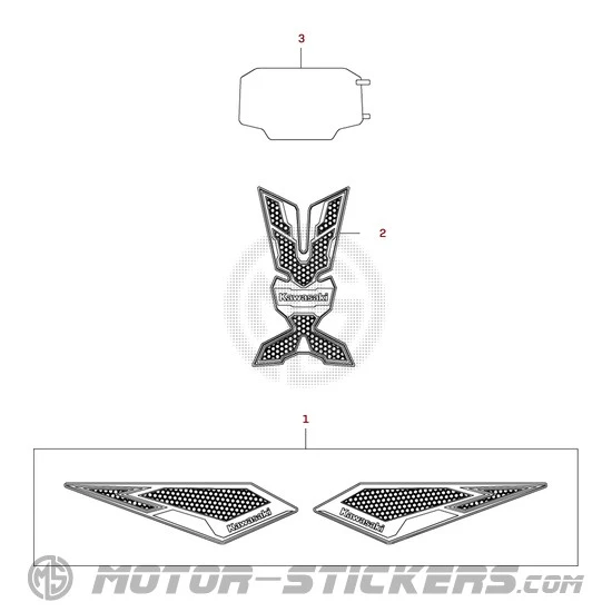 Kawasaki NINJA 7 HYBRID 2024 - Naklejki opcjonalne