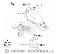 Kawasaki NINJA H2 | ZX1000 2024 - Naklejki ostrzegawcze