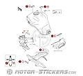 Kawasaki VERSYS 1100 2026 - Naklejki ostrzegawcze