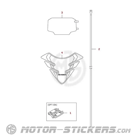 Kawasaki VERSYS 650 | KLE650 2026 - Pegatinas opcionales