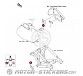 Kawasaki VN800 1999 - Etiquetas de precaución