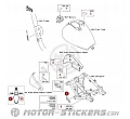Kawasaki VN800 Drifter 2003 - Etiquetas de precaución
