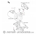 Kawasaki VN800 2005 - Etiquetas de precaución
