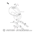Kawasaki W230 2025 - Naklejki ostrzegawcze