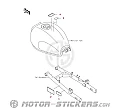 Kawasaki W230 2026 - Naklejki ostrzegawcze