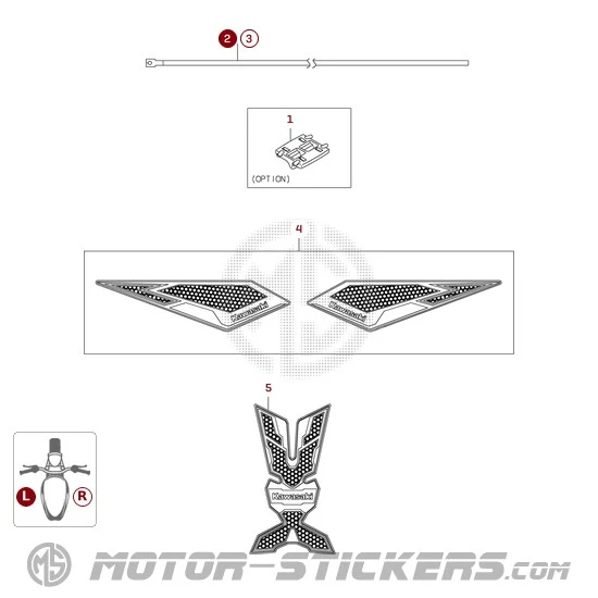 Kawasaki Z500 | ER500 2026 - Naklejki opcjonalne
