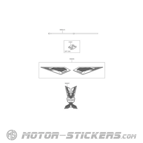 Kawasaki Z500 | ER500 2026 - Naklejki opcjonalne