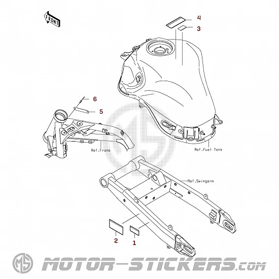 Kawasaki Z 900 2026 - Étiquettes d'avertissement