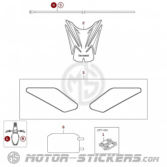 Kawasaki Z 900 2026 - Optionale Aufkleber