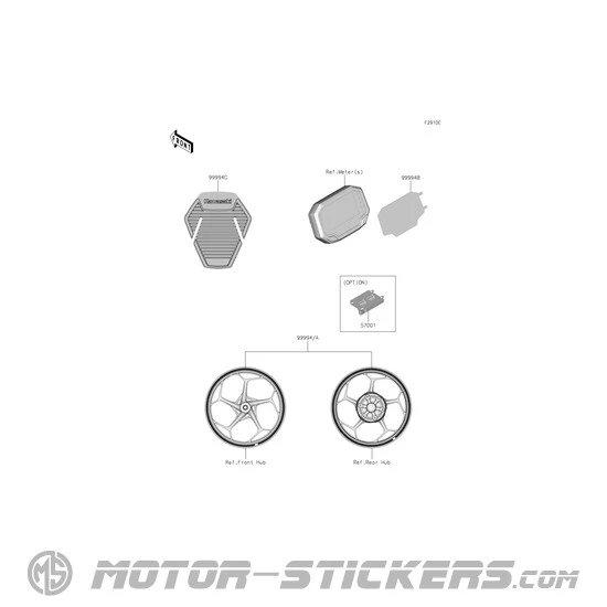 Kawasaki Z E-1 2024 - Pegatinas opcionales