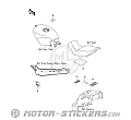 Kawasaki ZZ-R250 | EX250 1991 - Etiquetas de precaución