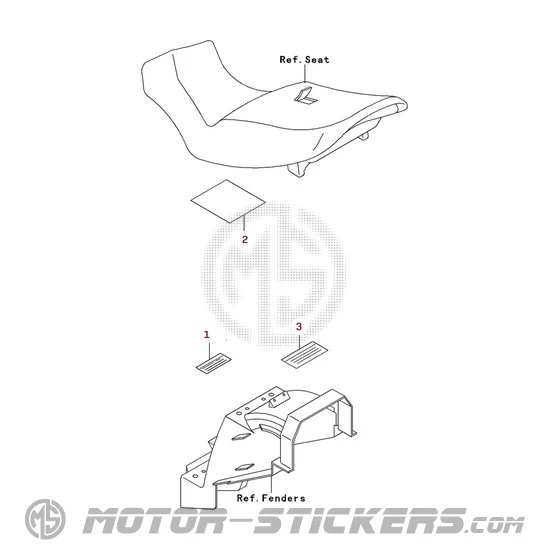 Kawasaki ZZ-R250 | EX250 1999 - Etiquetas de precaución