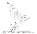 Kawasaki ZZ-R250 | EX250 2003 - Etiquetas de precaución