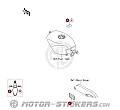 Kawasaki ZZ-R250 | EX250 2004 - Etiquetas de precaución