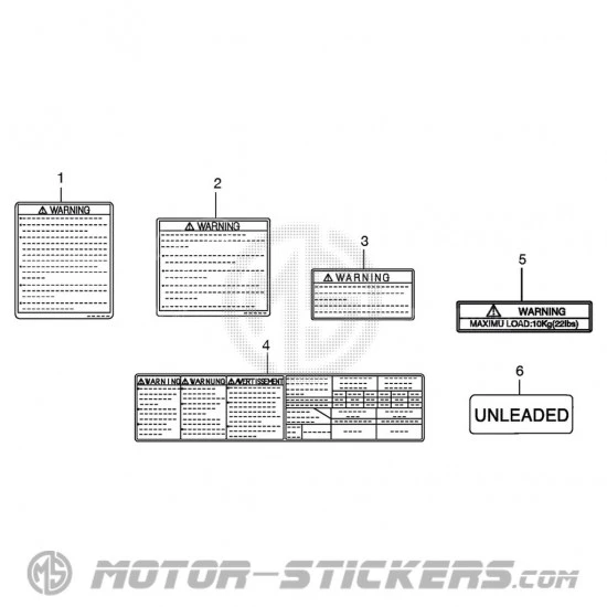 Suzuki DL 1000 V-Strom 2003 - Caution Labels