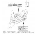 Suzuki DL 650 V-Strom 2020 - Waarschuwingslabels