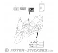 Suzuki DL 650 V-Strom 2022 - Waarschuwingslabels