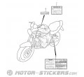 Suzuki GSF 600N Bandit 1997 - Waarschuwingslabels