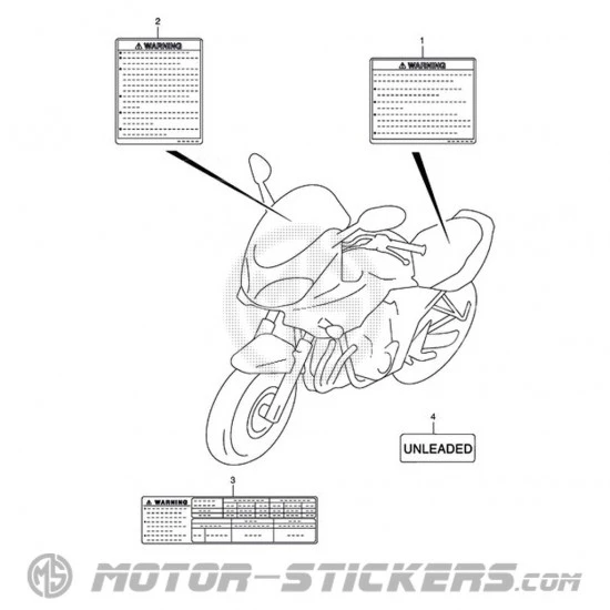 Suzuki GSF 600N Bandit 2004 - Warnhinweise