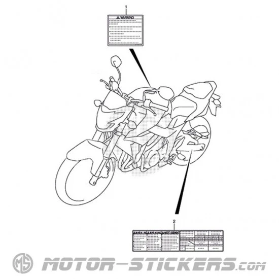 Suzuki GSR 750 2012 - Warnhinweise