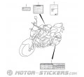 Suzuki GSR 750 2014 - Naklejki ostrzegawcze