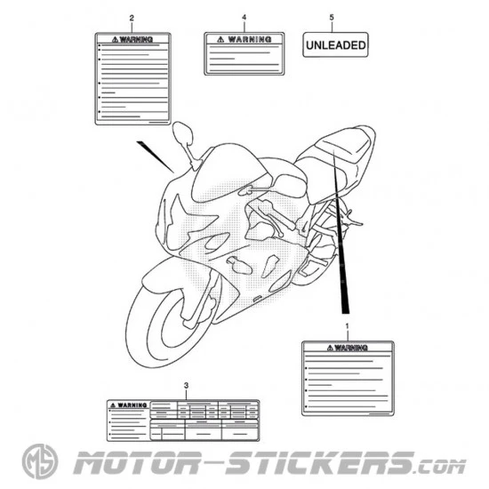 Suzuki GSX R 600 2004 - Caution Labels