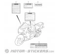 Suzuki GSX R 750 1997 - Etichette di avvertenza