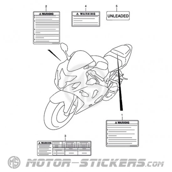 Suzuki GSX R 750 2003 - Caution Labels