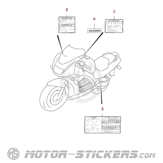 Suzuki RF600R 1993 - Warnhinweise