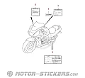 Suzuki RF600R 1995 - Etichette di avvertenza
