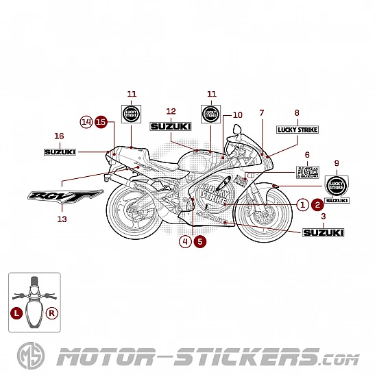 Suzuki RGV250 Lucky Strike 1997