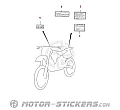 Suzuki RM125 1993 - Naklejki ostrzegawcze