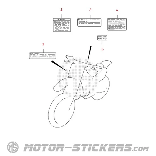 Suzuki RM125 1996 - Warnhinweise