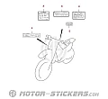 Suzuki RM125 1997 - Waarschuwingslabels