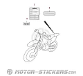 Suzuki RM125 2005 - Waarschuwingslabels