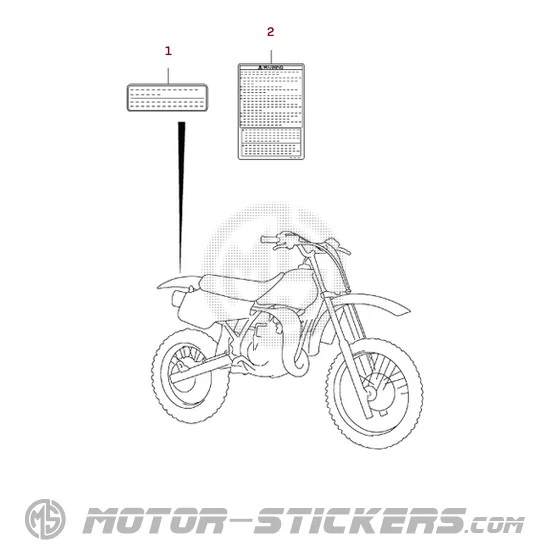 Suzuki RM85 2010 - Caution Labels