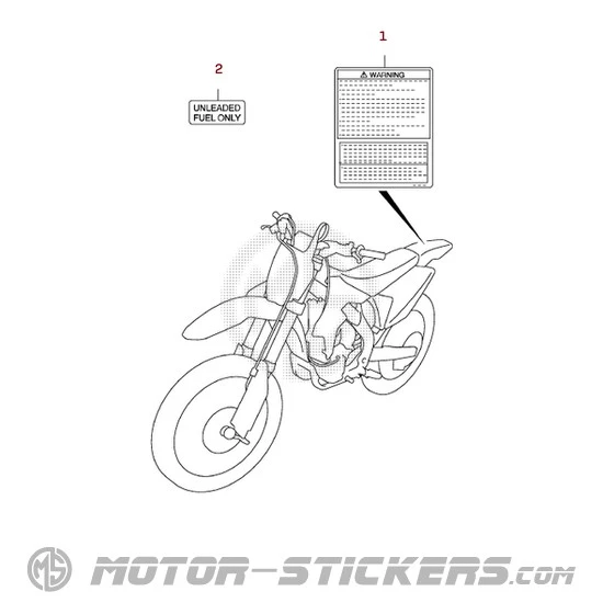 Suzuki RM-Z250 2009 - Caution Labels